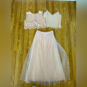 Jenny Yoo Collections bridal skirt with top. Size 6